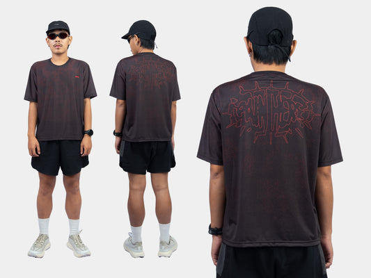 Pain Here Active Tee - Crimson Void