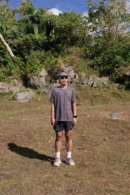 Stripes Active Tee - Dark