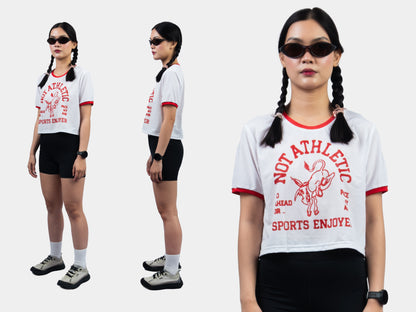Not Athletic Active Tee Cropped - Red Ringer