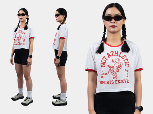 Not Athletic Active Tee Cropped - Red Ringer