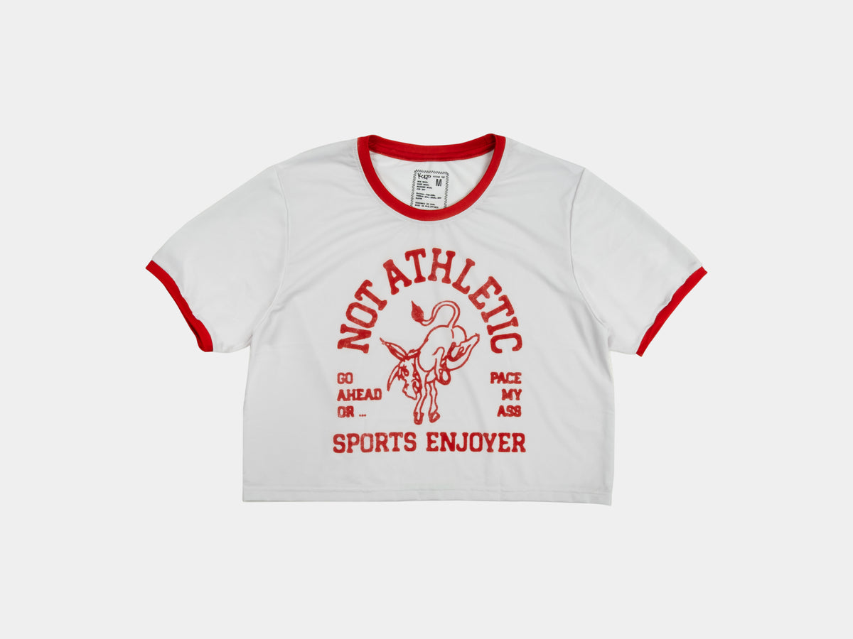 Not Athletic Active Tee Cropped - Red Ringer