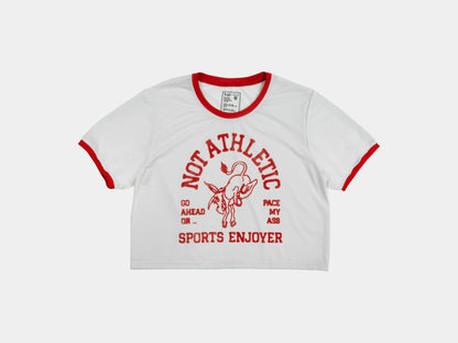Not Athletic Active Tee Cropped - Red Ringer