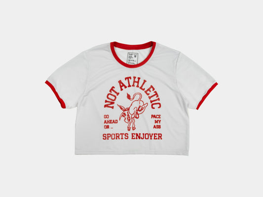 Not Athletic Active Tee Cropped - Red Ringer