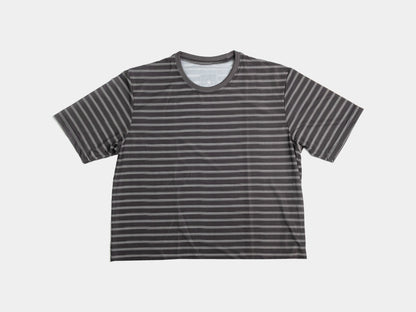 Stripes Active Tee Cropped - Dark