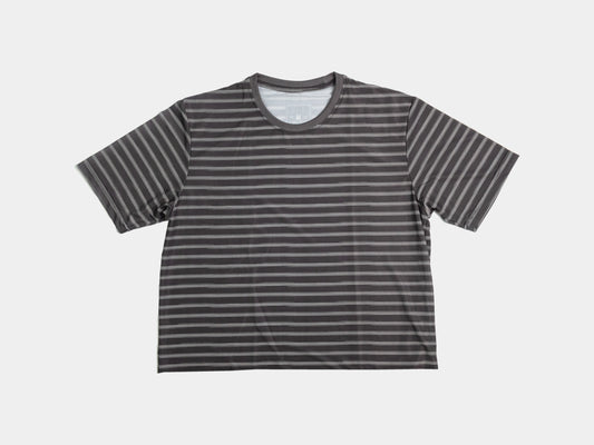 Stripes Active Tee Cropped - Dark